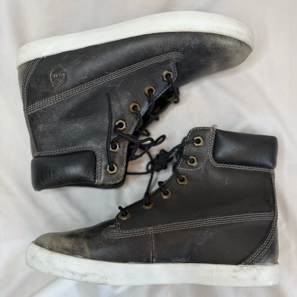 Timberland A135B Glastenbury DISTRESSED Brown/Black Leather Boots SZ 6 NWOB - Picture 8 of 10